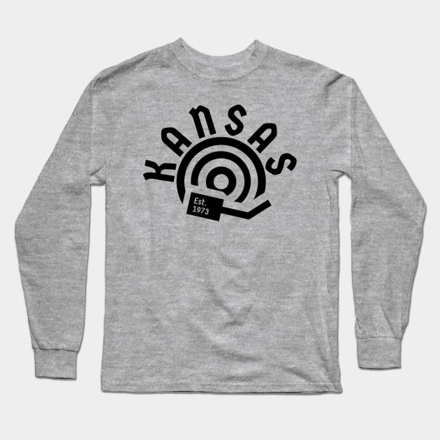 Retro Kansas Long Sleeve T-Shirt by Tiru Store 